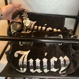 Juicy Couture Black and White Shoulder Bag